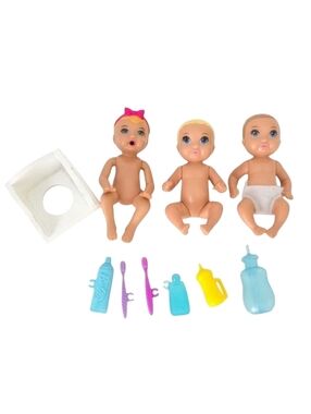 Barbie Skipper Babysitters Baby Dolls (Set of 3)- First Tooth‎ & Potty Training